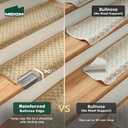 MBIGM Bullnose Carpet Stair Treads Non Slip Stair Mats for Wooden Stairs (14, Camel - Lattice, 9.5" x 30")
