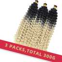 Blonde Crochet Hair for Black Women Gogo Curl Crochet Hair 1b/613 Braiding Hair Curly 14 Inch 3PCS (1B-Blonde)