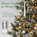 JOIONE Flameless Christmas Tree Candles with Remote, 6 Pack Battery Operated LED Candles with Suction Cup for Christmas Tree, Flickering Flame for Xmas Indoor Decor - Bird
