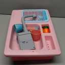 CUTE STONE Color Changing Play Kitchen Sink Toys, Children Electric Dishwasher Playing Toy with Running Water,Upgraded Real Faucet and Play Dishes,Pretend Role Play Toys for Kids Boys Girls (Pink)