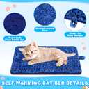 Riakrum 4 Pack Self Warming Cat Bed Mats Leopard Print Cat Dog Thermal Blanket Double Sided Self Heating Pet Pad with Storage Bags for Pet Winter Outdoor Indoor Supplies, Non Electric(Small)