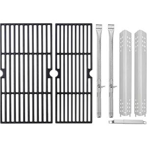 463673519 463625217 Heat Tent and Grates Grill Parts for Charbroil 2 Burner Replacement Parts Heat Shields Grill Grates Burners 463625219 463673617 Char-Broil Performance Gas Heat Plates