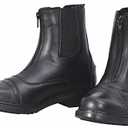 TuffRider Women's Starter Front Zip Paddock Boots, Black, 8.5