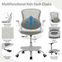 Kids Desk Chair,Ergonomic Study Chair with Adjustable Height,Swivel Mesh Desk Chair with Wheels,Home Office Chair for Children in Home Bedroom Grey, 17.32 inches x 17.32 inches x 38.18 inches