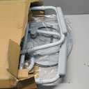 Drive Medical 11148-1 Folding Steel Bedside Commode Chair, Portable Toilet, Supports Individuals Weighing Up To 350 Lbs, with 7.5 Qt. Bucket and 13.5 Inch Seat, Grey