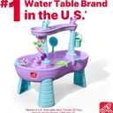 Step2 Rain Showers and Unicorns Water Table, Kids Water and Sand Activity Sensory Playset, Summer Outdoor Toys, 13 Piece Water Toy Accessories, for Toddlers 1.5+ Years Old, Blue & Purple