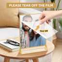 PPH-Sisy Acrylic Sign Holder 8.5X11 Double Sided Table Flyer Holder , Plastic Acrylic Display Stand for Home Office Shop Restaurant (12pcs)