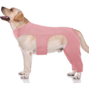 ROZKITCH Dog Hind Leg Sleeve Rear Legs, Pet Sleeve to Prevent Licking Wound Elbow Protector, Dog Recovery Suit Cone Collar Alternative for Sprain ACL CCL Arthritis Joint Care Pink L