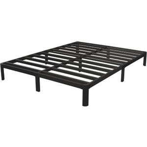 HOBINCHE 10 Inch Full Metal Bed Frame with Rounded Corners Legs,Heavy Duty Steel Slats Platform Bed,No Box Spring Needed,Noise Free,Non-Slip,Easy Assembly