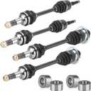 Youxmoto Front + Rear CV Axles & Wheel Bearing Kit Fit for Yamaha Grizzly 660 4x4-2003 2004 2005 2006 2007 2008; 4340 Chromoly Steel CV Axle Drive Shaft, 4 Sets