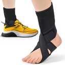 AFO Foot Drop Brace: Comfortable Day & Night Support, Usable with Shoes or Barefoot - Soft AFO for Men & Women, helps Plantar Fasciitis, Stroke Recovery, TBI, ALS, MS (Left)