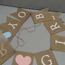 Boy or Girl Burlap Banner - Rustic Gender Reveal Banner, Baby Shower Decorations