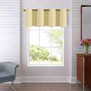 Beige Blackout Valance for Kitchen Windows Bathroom Living Room Bedroom Privacy Grommet Short Window Valance Small Half Window Toppers Curtains Valance 52 W X 18 L 1 Panel Only