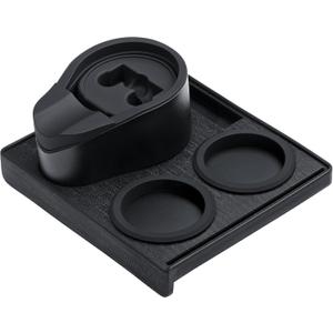 Normcore Espresso Tamping Station, 51mm 54mm Compact Tamping Station, Barista Corner Tamping Mat With Portafilter Stand, Coffee Tamper Holder Pad, Black