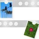 Magnetic Bulletin Board Magnet Board, Frameless Stainless Metal Board Strip, Magnetic Strips with Adhesive Backing Small Memo Display Board with 10 Pcs White Magnet, for Kitchen Office (2 PCS)