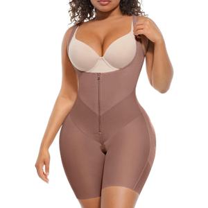 FeelinGirl Fajas Colombianas Moldeadoras Butt Lifting Shapewear Tummy Control Postpartum Faja Body Shaper with Zipper Crotch, Sienna (M)