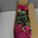 Artificial Geranium Fake Flowers for Outdoors Decoration, 6 Bundles Silk Geraniums Flower UV Resistant Look Real Faux Plants for Outside Planter Front Door Garden Patio Balcony Yard Home, Fuchsia