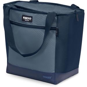 Igloo MaxCold Soft Coolers, Insulated Soft Sided Cooler Bag, Foldable Reusable & Leak Proof Food Grocery Bag, Portable Travel Cooler, Can Count: 16