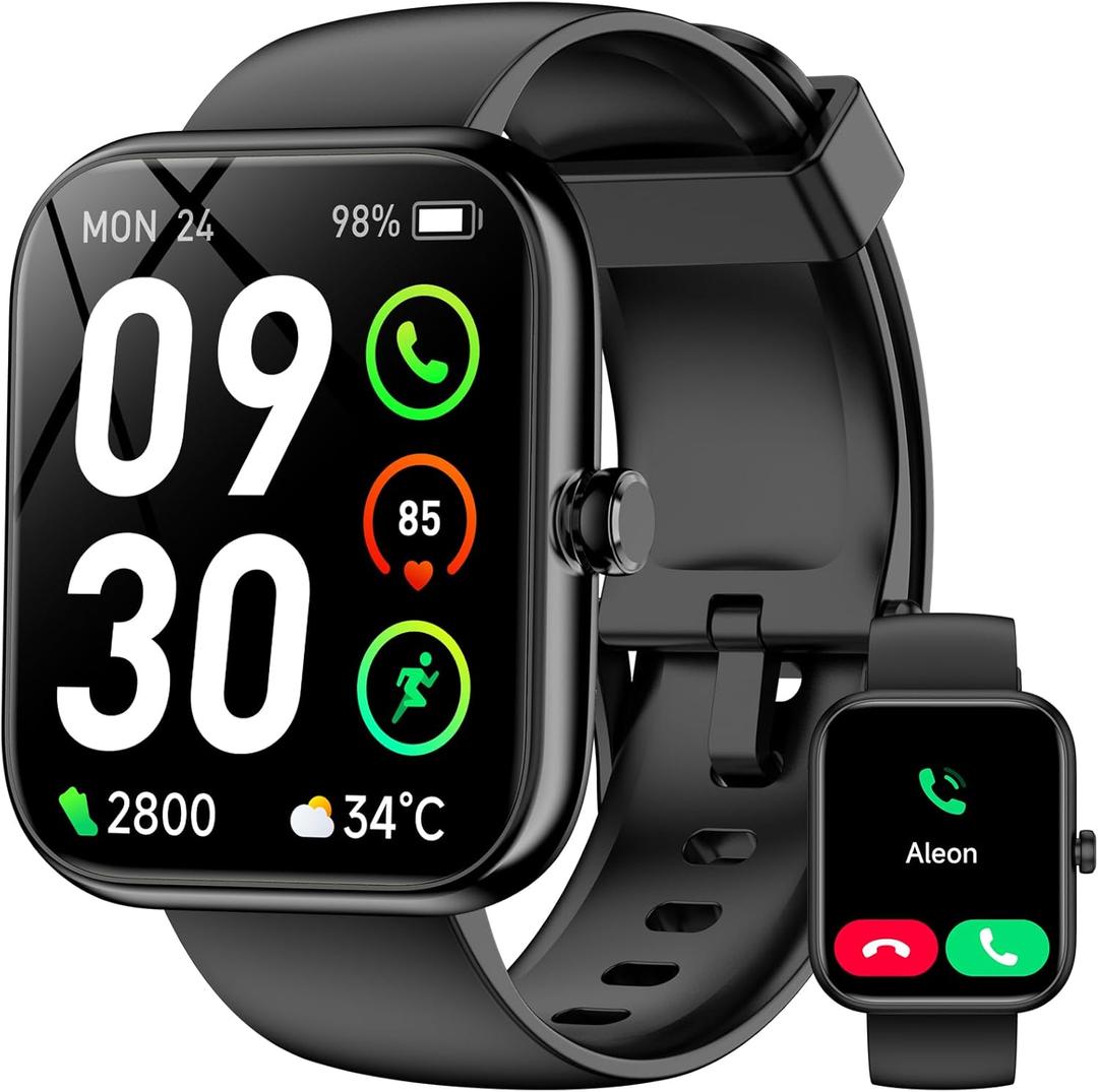 Smart Watch with Alexa Built-in, 1.83" HD Fitness Tracker with Bluetooth Calls/Messages, IP68 Waterproof, 120+ Sports Modes, 24/7 Heart Rate/Sleep Smartwatch Compatible with iOS/Android (Pink)