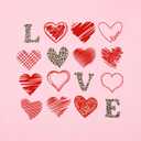 Valentine Day Shirt Women Leopard Love Heart Print T-Shirt Teachers Valentines Short Sleeve Tee Tops (Pink, XL)