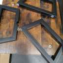 TEAMIX 42 inch Large Dual Monitor Riser, Extra Long Monitor Stand Riser for 2 Monitors, Wood & Steel Desktop Riser Desk Organization Home Office (Black+Brown, 42 inch)