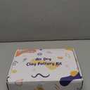 Air Dry Clay for Adults - Pottery kit for Beginner, Air Dry Clay w/Air Dy Clay Tools,White Dry Clay,Sculpting Tools, Gloss Varnish,DIY Plate Making Kit for Valentines Day Gifts, Couples Date Night