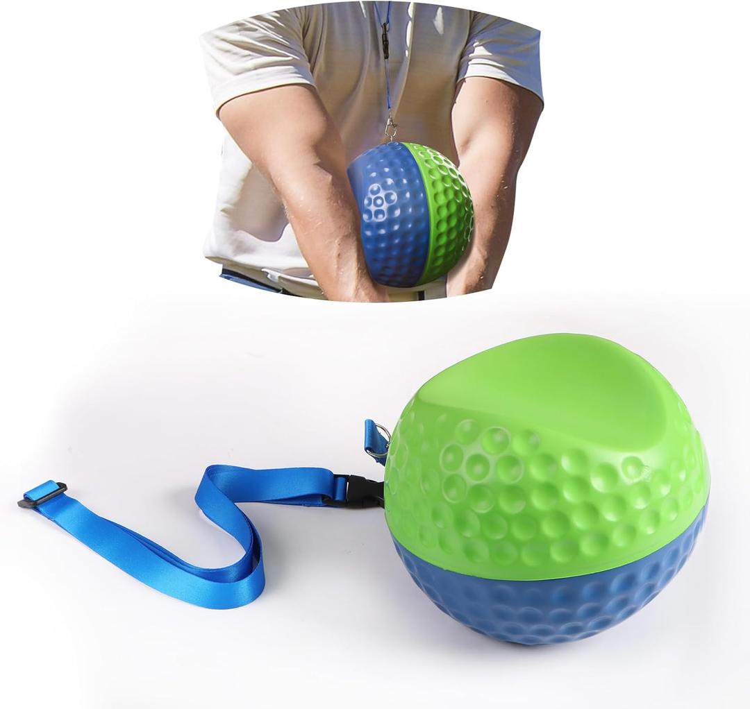 Amy Sport Golf Smart Ball Training Aid with Adjustable Lanyard, Convenient Portable Impact Balls & Teaching Posture Correction Trainer for Men Women Beginner Golfer (Green-Medium)