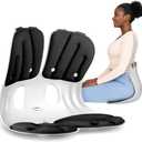curble Chair [Adult] Ergonomic Chair Back Support, Lumbar Support for Good Posture Correction and Back Pain Relief, Perfect for Office Chair, Floor Seat, and Work from Home, Patented (Black)