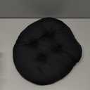 Bar Stool Covers Set of 2, Stool Covers Round with Elastic Band Pad, Soft Stool Seat Covers, Nonslip and Washable, 12 Inch, Black