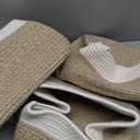 4 Pack Storage Baskets for Organizing, Woven Baskets for Shelves - Perfect for Toys, Books, Towels, and Clothes, Durable Gift Basket Bins Toy Storage, 12.7''Lx9''Wx7.8''H, Brown & White