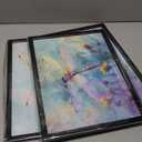 seteuret Dragonfly Wall Art, Flower Pictures Wall Decor - Blue and Purple Nature Home Decor for Bedroom Bathroom Living Room,12"x16", 3Pcs