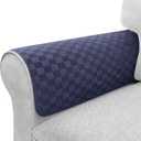 Couch Arm Covers, Sofa Arm Covers, Waterproof Armrest Cover for Sofa, Loveseat, Armchair, Anti-Slip Recliner Arm Cover, Headrest Cover, Arm Chair Covers Set of 2 (Navy Blue, 22"×18")