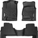 MAXLINER Floor Mats 2 Row Liner Set Black for 2015-2018 Cadillac Escalade