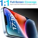 EZ-GLAZ 4-Pack for iPhone 14 Screen Protector [6.1"] with Flawless Fit Kit + 2-Pack Camera Lens Protector, 15-Second Bubble-Free Installation, 9H Hardness, 12FT Military Grade Shatterproof, Scratch Resistant, Tempered Glass, HD Clear