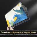 INFILAND Galaxy Tab S10+ Plus 2024/ S9+ Plus/ S9 FE Plus Case, Multi-Angle Stand Cover Compatible with Samsung Tab S10 Plus/ S9 Plus/S9 FE Plus 12.4 Inch [Auto Wake/Sleep],Navy (05-Blue)