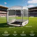 Anbte Pop Up Sports Tent for 2-4 Person, 5.3x5.3x6 FT Clear Bubble Tent with Mesh+PVC Dual Windows & Portable Storage Bag & Ground Stakes, Weather Proof, for Tailgate Outdoor Activities Camp Fishing