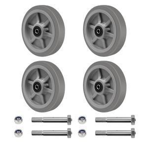 8x2"Heavy Duty Caster Wheels -Industrial Caster Wheels,Rubber Wheels- Set of 4 with up to 3600 LB Capacity