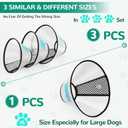 GLADOG Soft Cone Collar, 3 PCS Flexible Plastic Cone for After-Surgery Recovery, Adjustable E-Collar for Medium Dogs and Cats (M（Puppy or Medium Dog）)