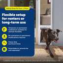 PetSafe 1-Piece Sliding Glass Pet Door for Dogs & Cats - Adjustable Height up to 80 11/16"- Medium, Black, No-Cut DIY Install, Aluminum Patio Panel Insert, Great for Renters or Seasonal Installation
