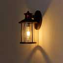 MICSIU Motion Sensor Outdoor Wall Light, 11.5 Inch Oil Rubbed Bronze Exterior Light Fixture with Seedy Glass, 3 Modes Dusk to Dawn Outdoor Wall Sconce for House, Front Porch, Garage, Anti-Rust