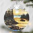 Canoe Lake Sunset Christmas Ornaments: Christmas Tree Ornaments, Holiday Decor for Nature Lover, Stocking Stuffers, Gift Ideas, Xmas Gifts & Gifts for Outdoor and Camping Lover