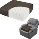 HOMBYS 5" Thick Egg Shaped Foam Recliner Chair Cushion for Elderly, Thicken & Extra Large Seat Cushion Chair Pad for Couch, Armchair, Wheelchair for Easy to Stand Up & Reduce Hip & Lumbar Pain, Brown (Coffee Color)