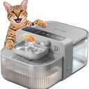 Invengo No-Filter Wireless Cat Water Fountain, 3.5L Stainless Steel Pet Fountain for Cats & Dogs  Wastewater Separation, Auto Refill, Ultra-Quiet 3000mAh Battery, Indoor Smart Water Dispenser