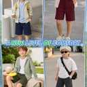 5 Pack Boys Shorts Kids Athletic Summer Knee Length Sweatshort Teen Drawstring for School Short Pocket 6-16Y