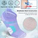 suaskk Womens Athletic Cushioned Anti-Blister Comfort Running Ankle Socks 5 Pairs (L)