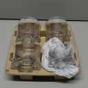 LIITON The Peaks Heavy Crystal Whiskey Glasses Gift Set of 4, Thick Freezable Bourbon Glass 1lb Each, Premium Whiskey Gifts for Men, Frozen Crystal Chills Cocktails, 10 oz