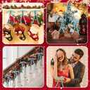 2 x 24 Pcs Light Blue Velvet Bows Ornaments for Christmas Tree, Vintage Rustic Velvet Christmas Bows Tree Decorations, Indoor Home Decor for Wreath Mantle Gift Wrap Holiday Decor, 3/8'' W, 5 * 7 inch