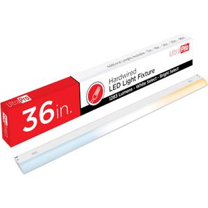 UltraPro 36 inch Hardwired Under Cabinet Lights, 3 Color Settings - 2700K/4000K/5000K - Warm White, Cool White, and Daylight, Under Cabinet Lighting, Dimmable Under Counter Lights for Kitchen, 45369