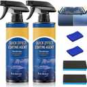 2026 Advanced Car Quick-Acting Coating Agent Spray, Quick Effective Coating Spray,Car Scratch Wax Polish Sprays Waterless Wash, Oil Film Emulsion Glass Cleaner(2PCS)