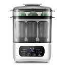 Baby Bottle Steamer and Dryer, Electric Steamer and Dryer for Baby Bottles, 4-in-1 Bottle Steamer and Dryer, Universal Fit for All Bottles, LED Touch Screen, Auto Shut-Off (Grey)